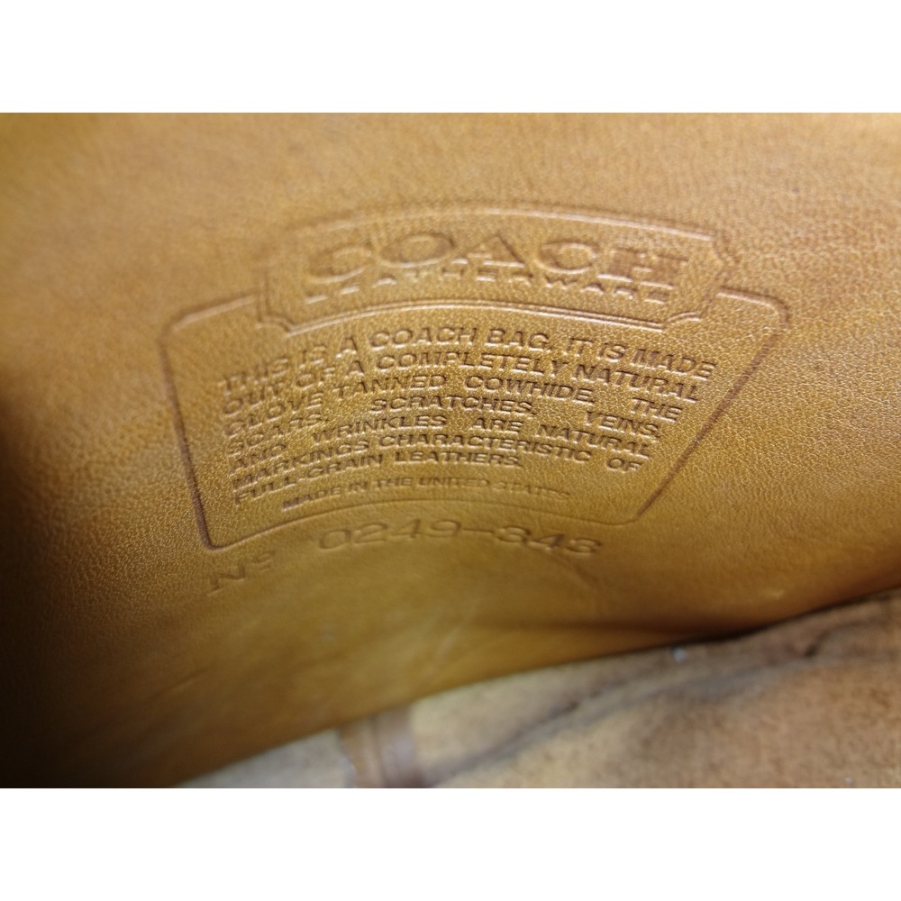 Vintage Coach Kent Crossbody Bag British Tan Leather 9916 Brass COA - Picture 10 of 11